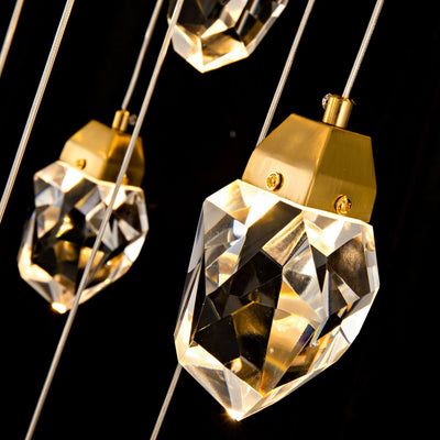 Aurelium Crystal Staircase Round Chandelier