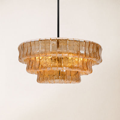 Ondalia Art Glass Round Chandelier