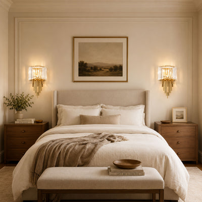 Solvoria Crystal Stepped Column Wall Sconce