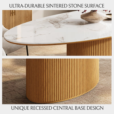 Marley Sintered Stone Dining Table 213cm