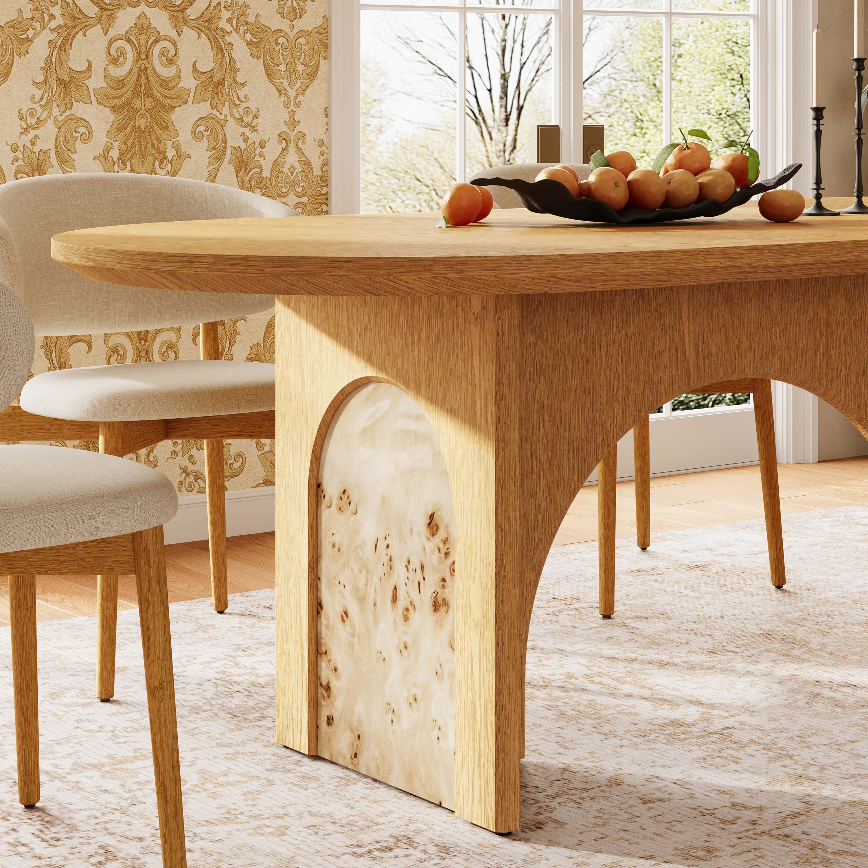 Aurora Oak Dining Table 84"
