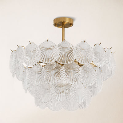 Marivelle Luxury Shell Glass Chandelier