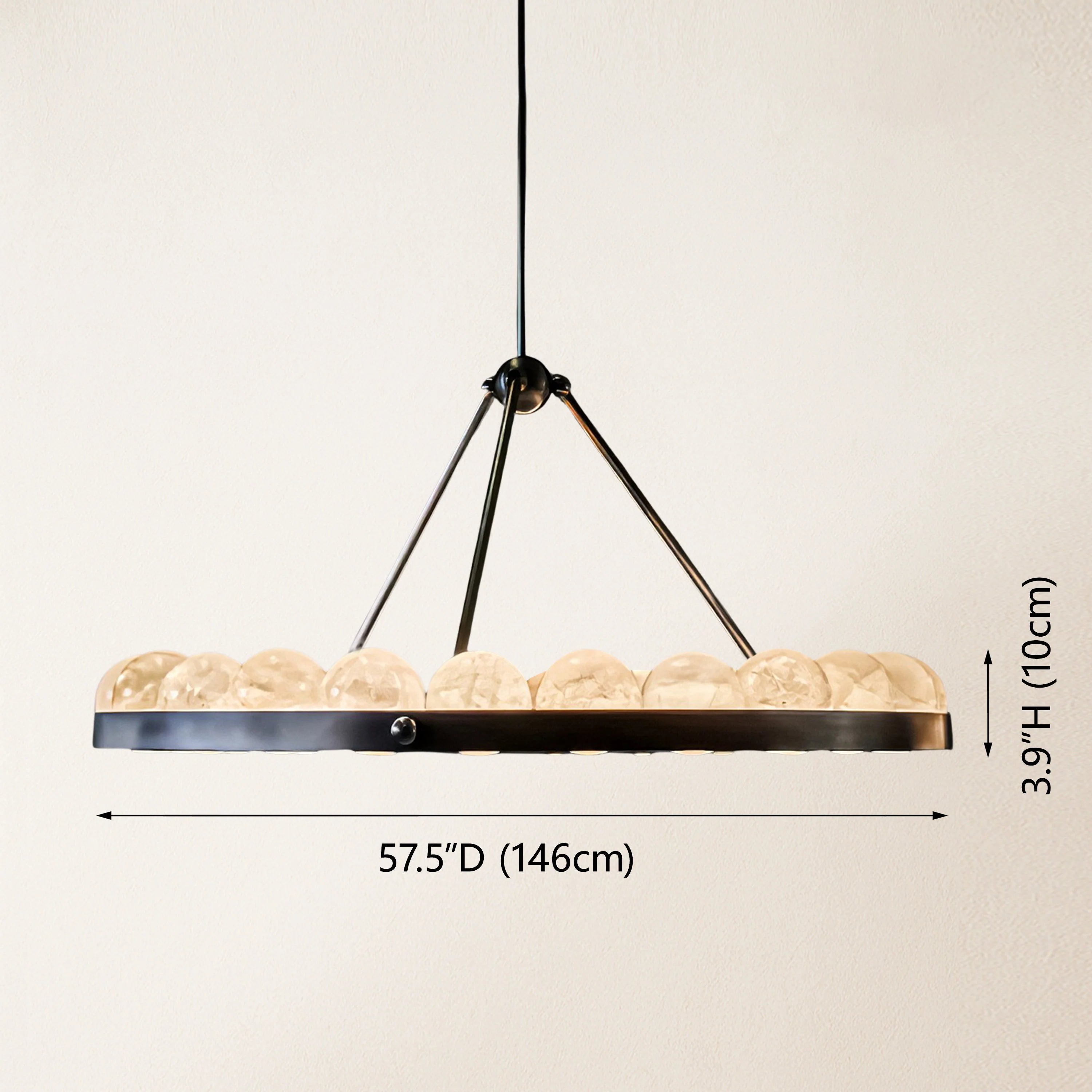 Nami Alabaster Global Suter Chandelier 145cm D