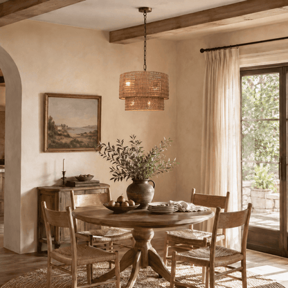 Cavana Rattan Round Pendant 16"D
