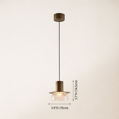 Zendria Crackle Glass Pendant Light