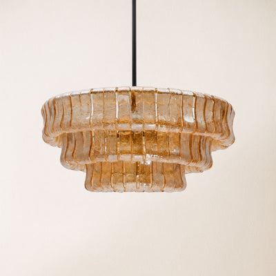 Ondalia Art Glass Round Chandelier