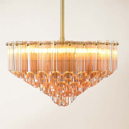 Ethereal Crystal Radiance Clear Amber Round Chandelier 36cm