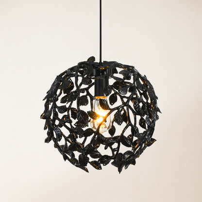 Elara Black Spherical Cage Chandelier 35.56cm