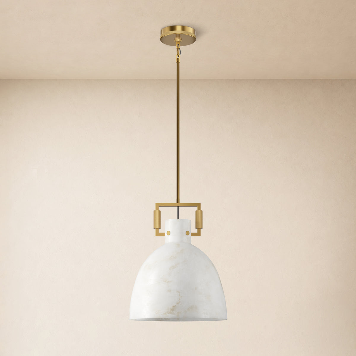 Lioren Resin Dome Pendant Light 14.2"D
