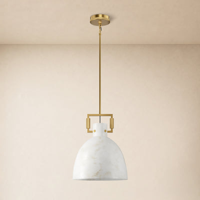 Lioren Resin Dome Pendant Light 14.2"D