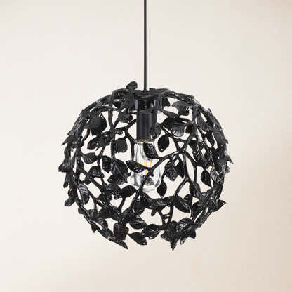 Elara Black Spherical Cage Chandelier 35.56cm
