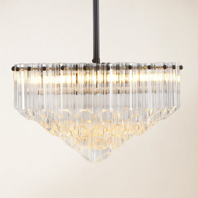 Ethereal Crystal Radiance Clear Amber Round Chandelier 36cm
