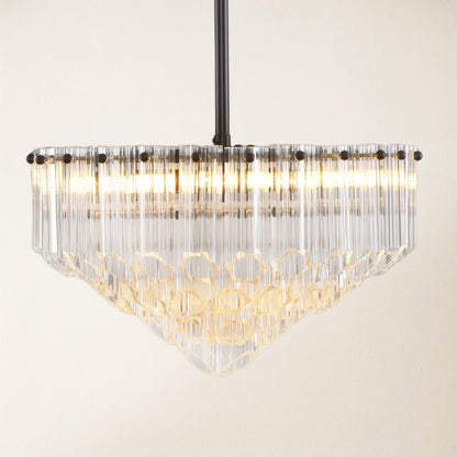 Ethereal Crystal Radiance Clear Amber Round Chandelier 36cm