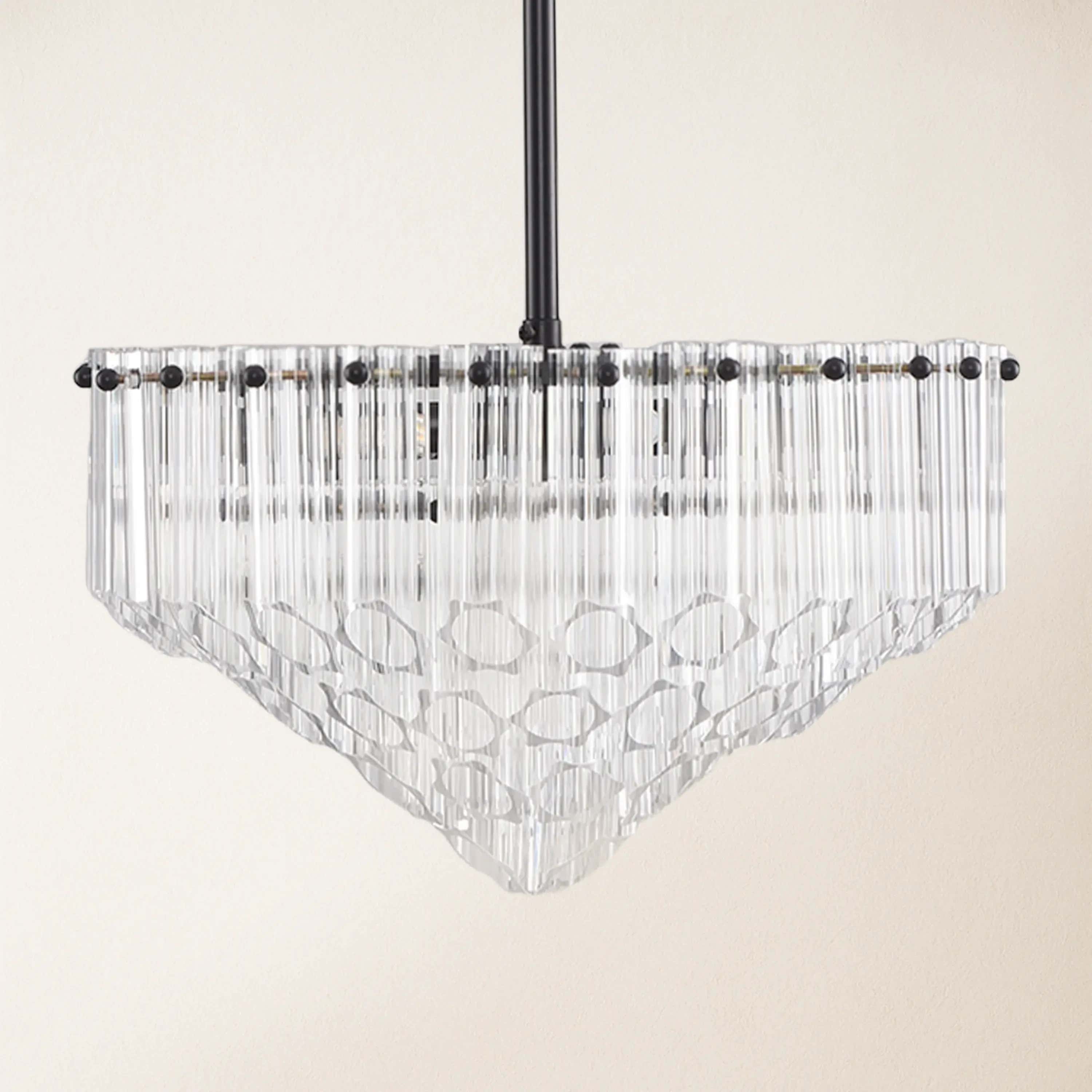 Ethereal Crystal Radiance Clear Amber Round Chandelier 36cm