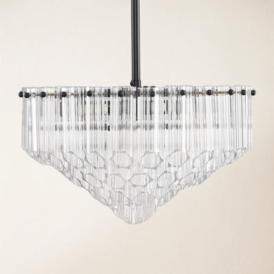 Ethereal Crystal Radiance Clear Amber Round Chandelier 36cm