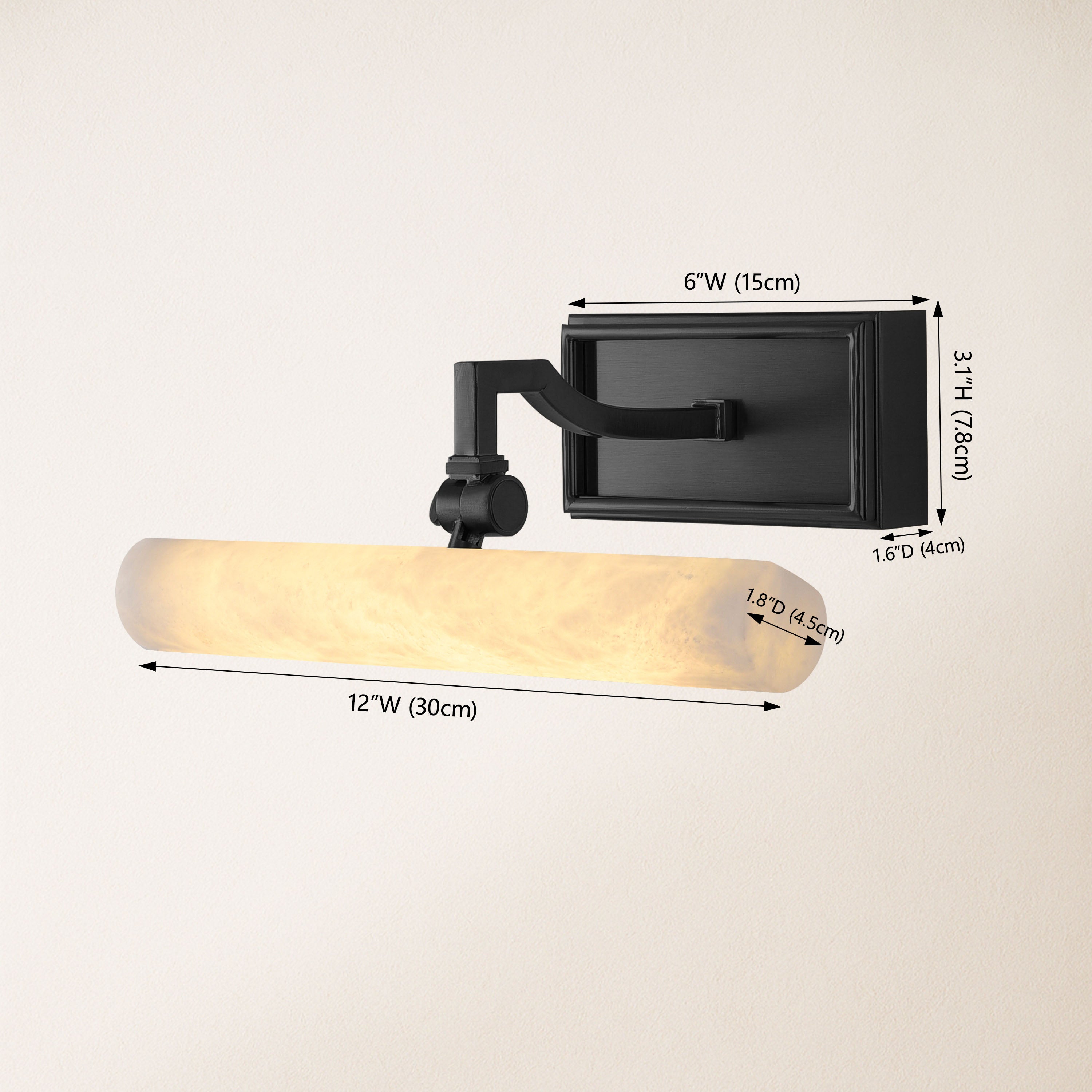 Nimbus Alabaster Picture Light 30cm
