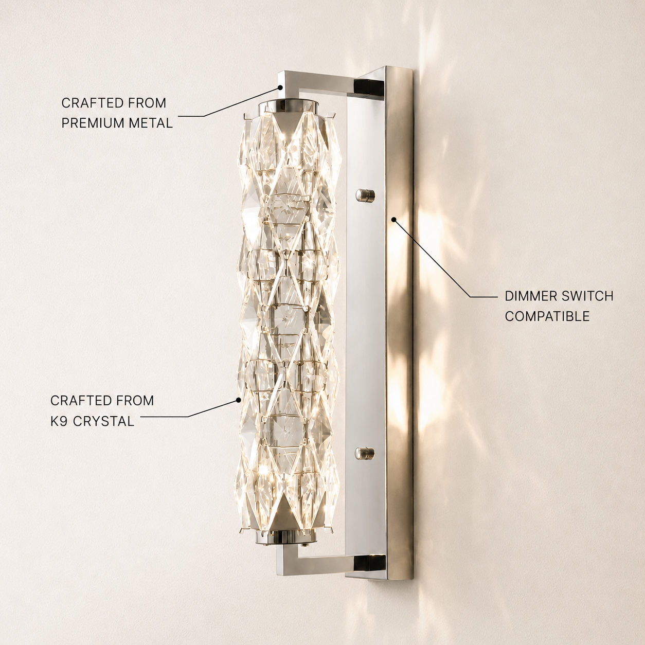 Vivalia Crystal Wall Sconce