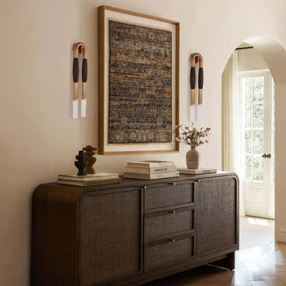 Horsehair Solid Brass Wall Sconce 30''H