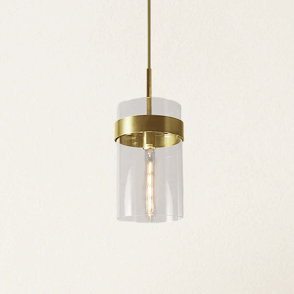Armature Round Glass Pendant 8"D#Finish_Gold