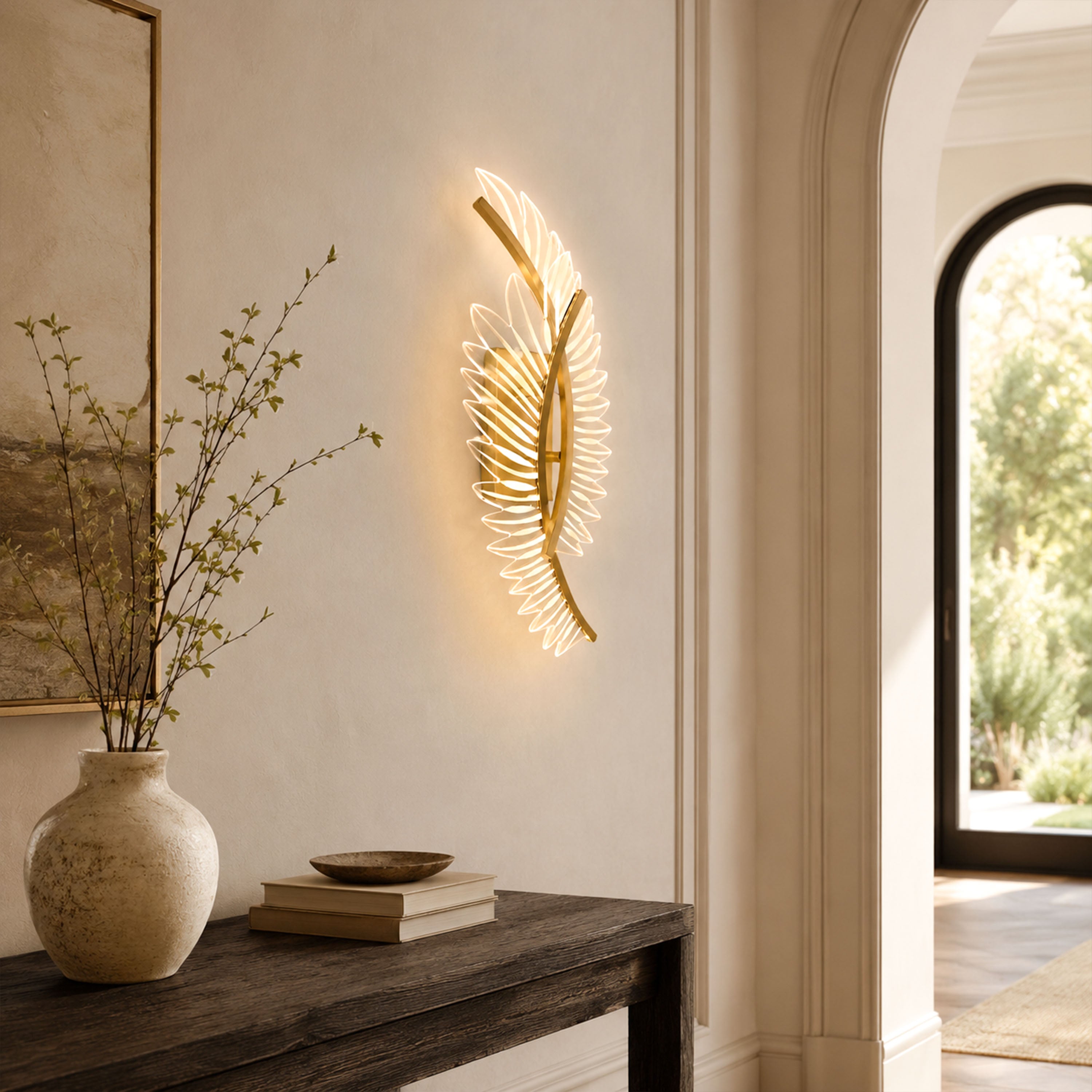 Pennata Acrylic Wing Wall Sconce