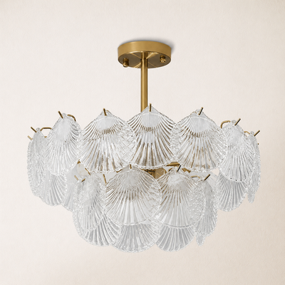 Marivelle Luxury Shell Glass Chandelier