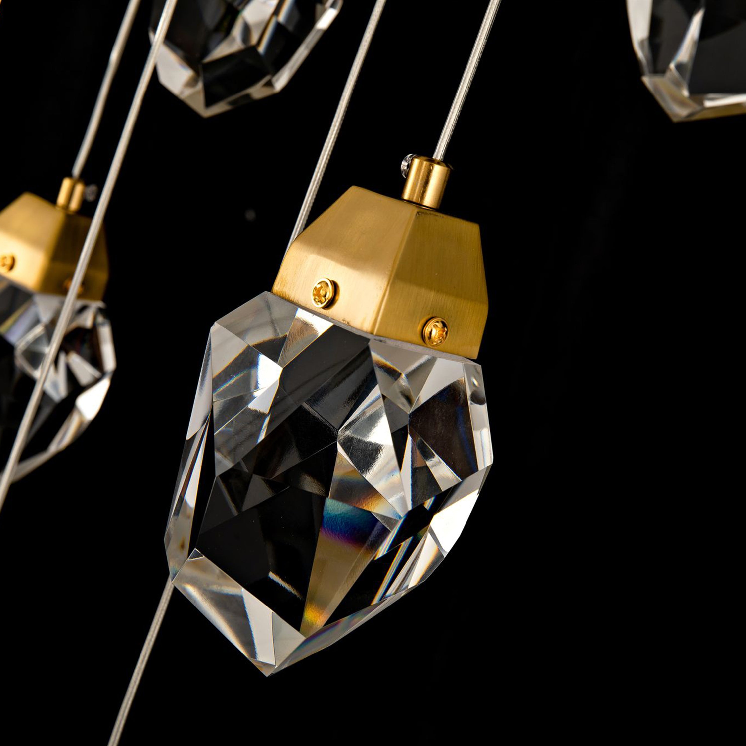 Aurelium Crystal Staircase Round Chandelier