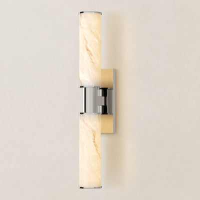 Nuvarelle Resin Double Cylinder Wall Sconce 15.8" 22"H 