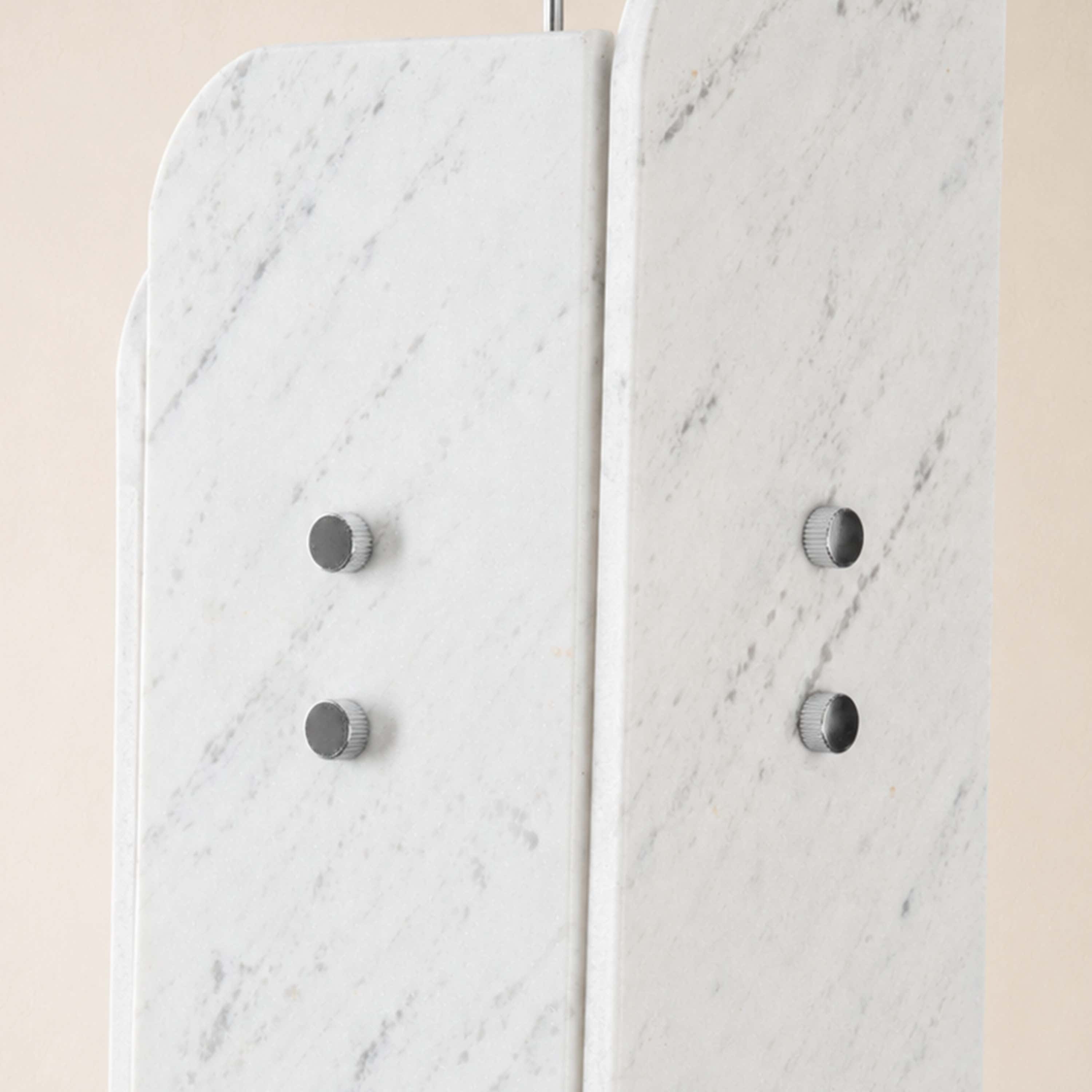 Pietra White Marble Oval Pendant Light 6"D