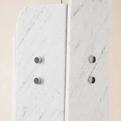 Pietra White Marble Oval Pendant Light 6"D