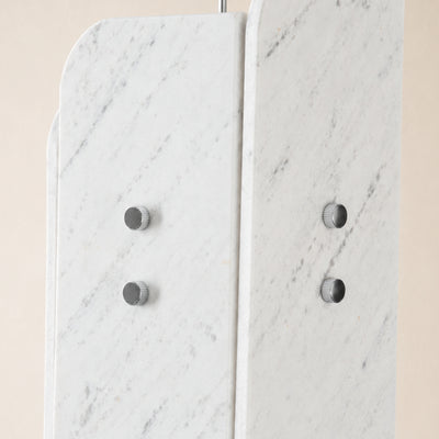 Pietra Porcelain White Marble Oval Pendant Light 6"D