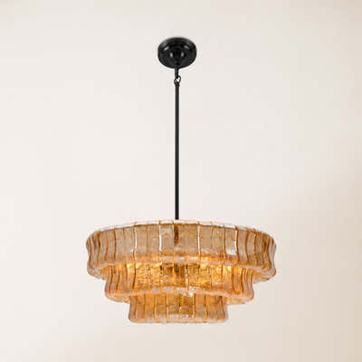 Ondalia Art Glass Round Chandelier