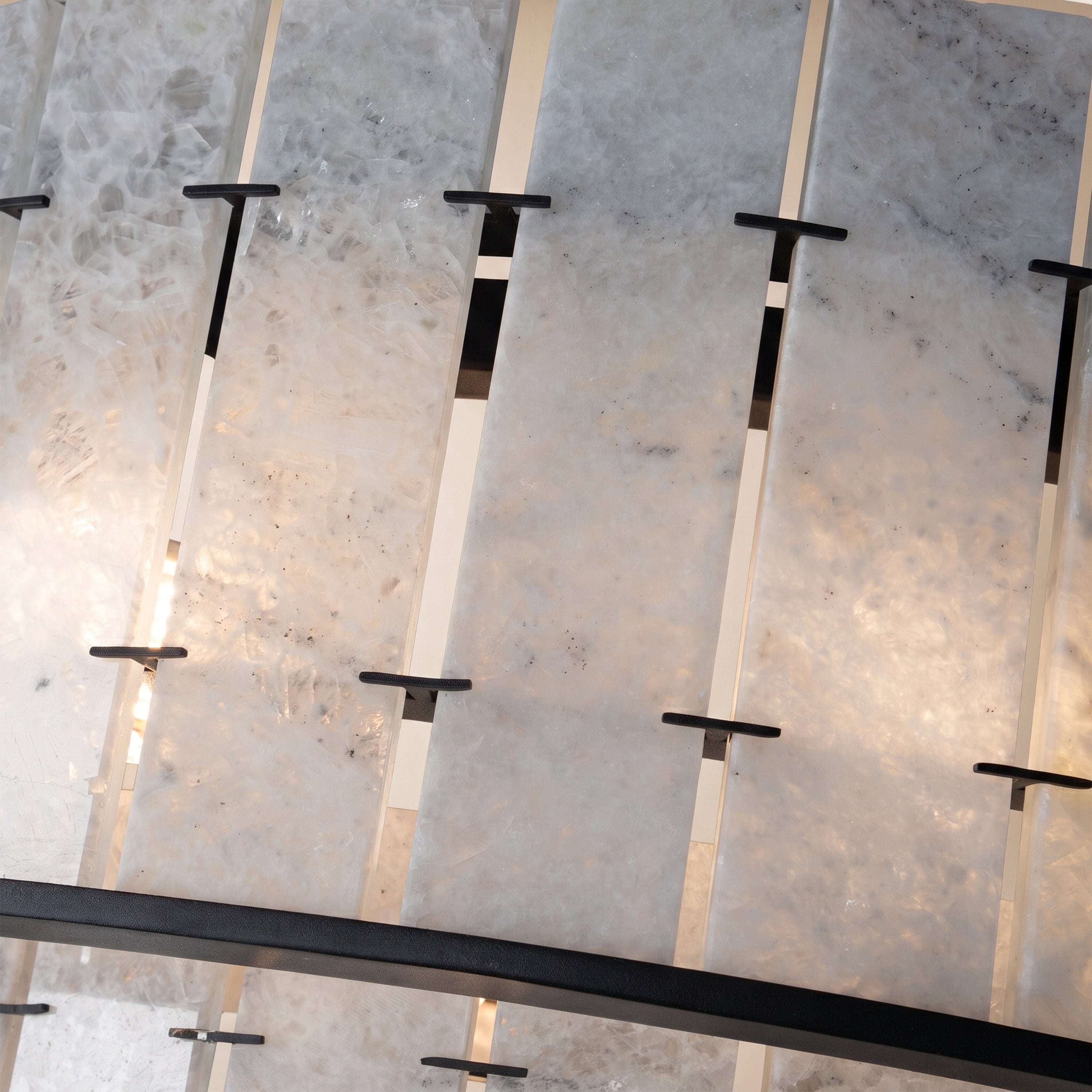 Pietra Blude Marble Two-Tier Round Chandelier 25.5"D