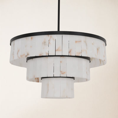 Solmare Alabaster Round Chandelier 34"