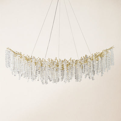 Shiro Noda Crystal Tree Branch Linear Chandelier 72"W