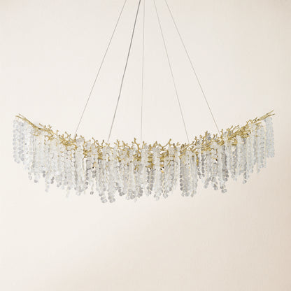 Shiro Noda Crystal Tree Branch Linear Chandelier 182.9cm