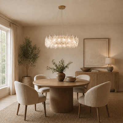 Veliora Layered Glass Chandelier