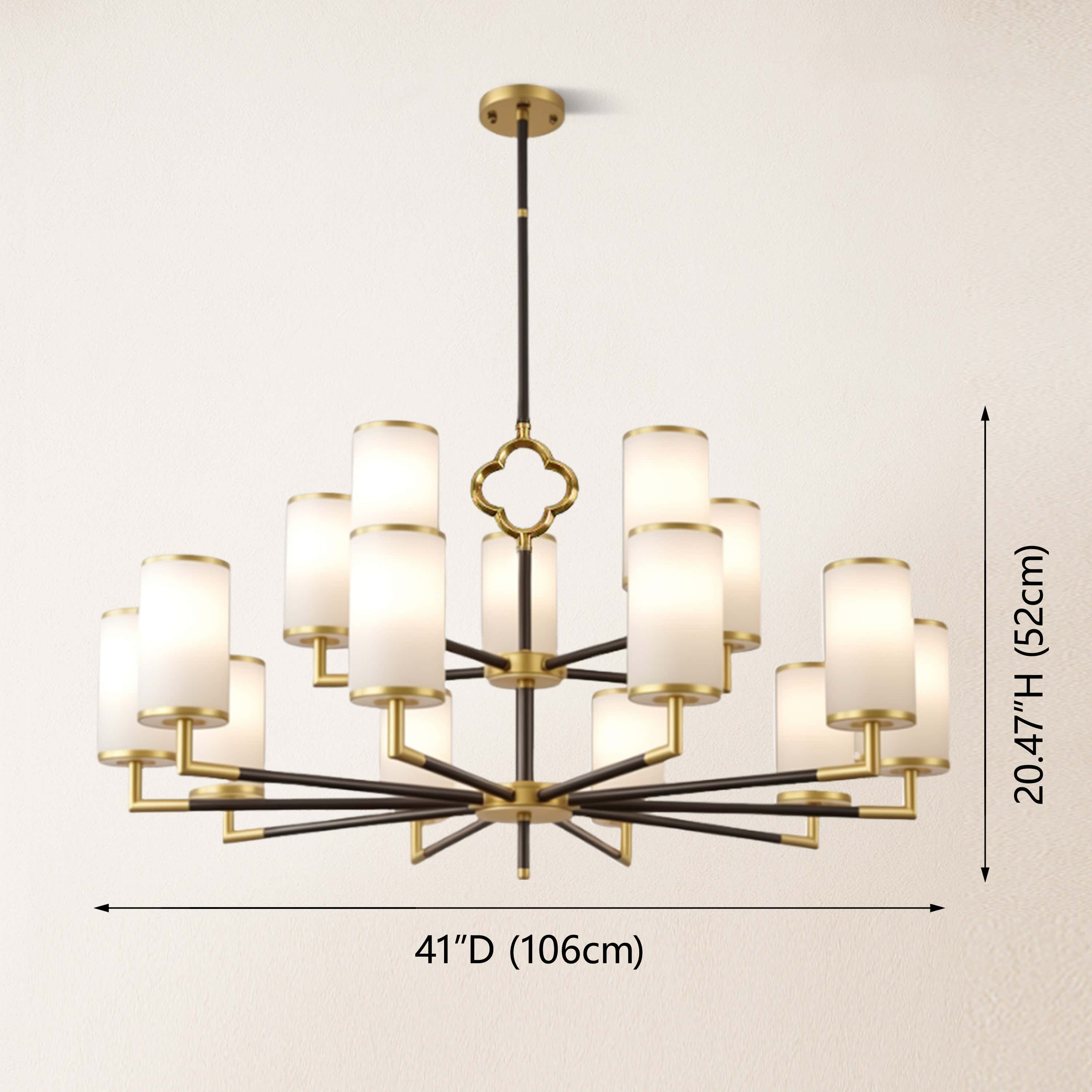 Moral Multi-layer Branda Alabaster Round chandelier 104cm D dimensions 1