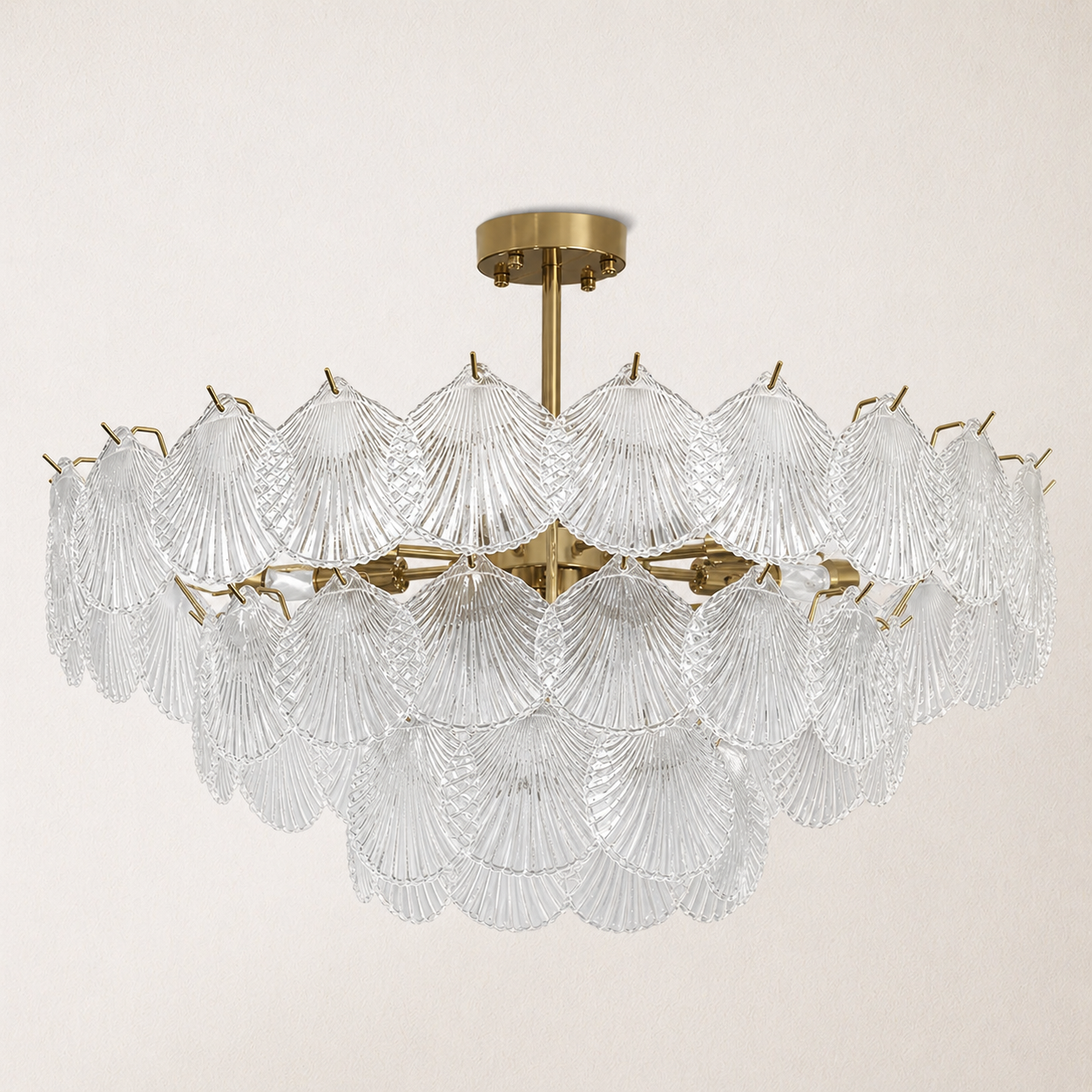 Marivelle Luxury Shell Glass Chandelier