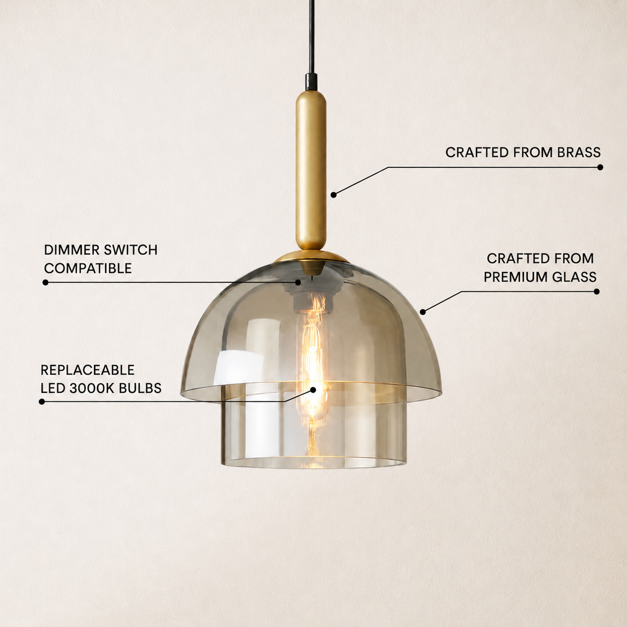 Velorien Glass Tiered Pendant Light