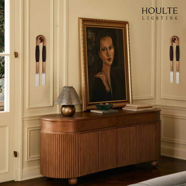 Horsehair Solid Brass Wall Sconce 76cm H