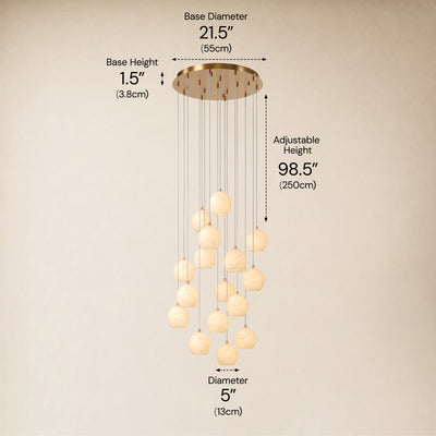 Quorvyn Resin Globe Round Chandelier