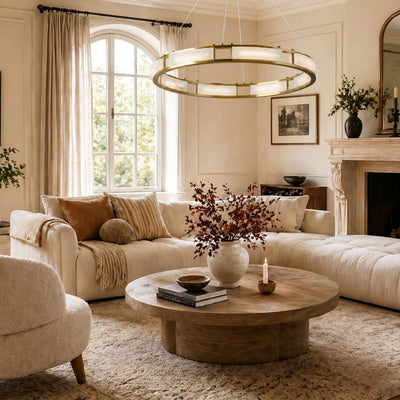 Serenique Qatar Alabaster Round Chandelier