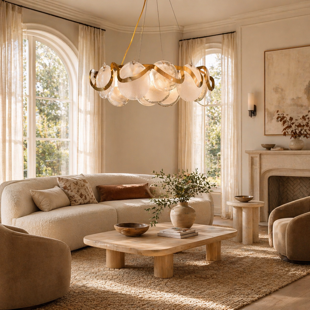 Avenor Ambient Glass Round Chandelier