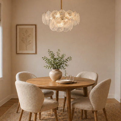 Marivelle Luxury Shell Glass Chandelier