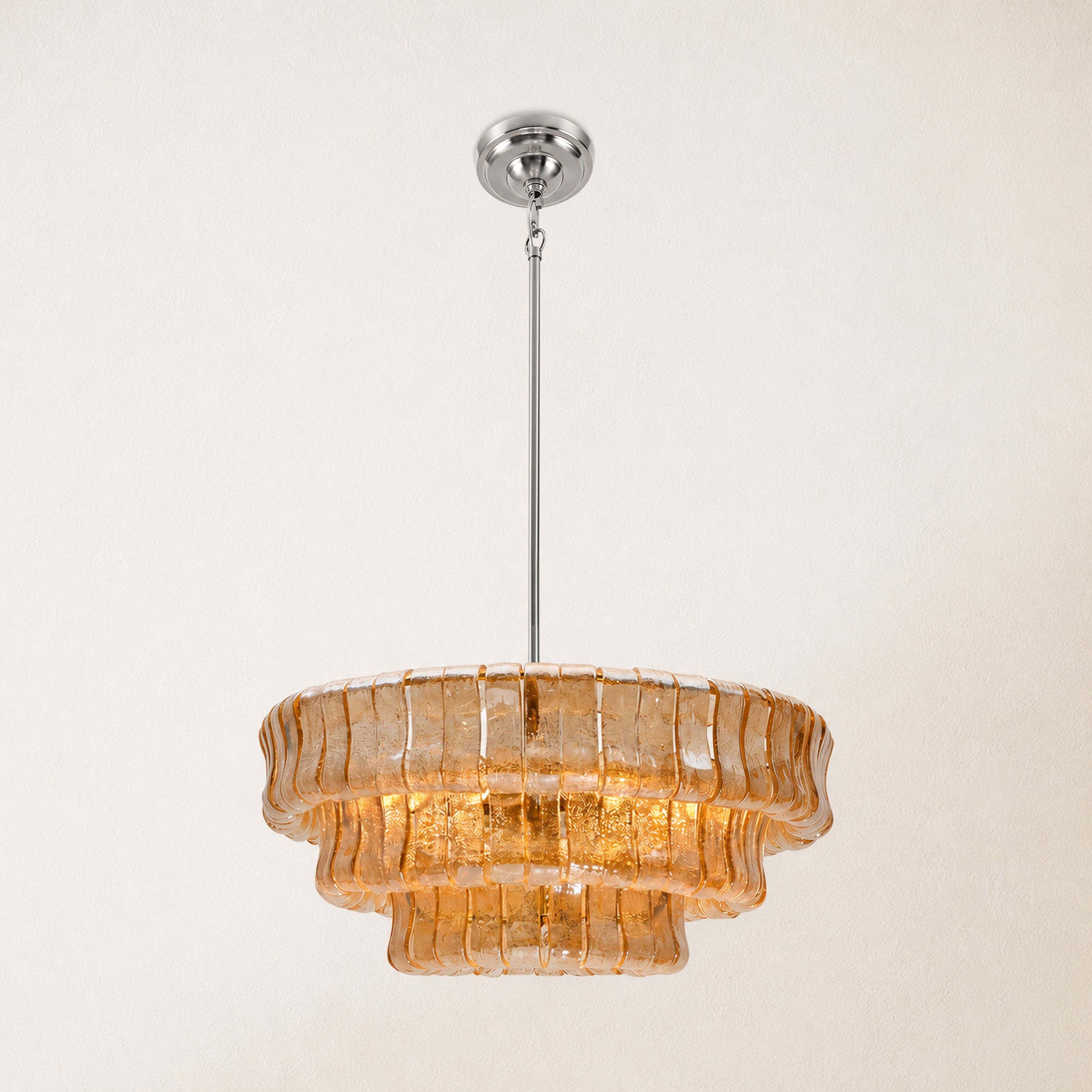Wlass Art Glass Round Chandelier