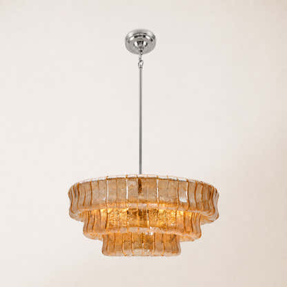 Wlass Art Glass Round Chandelier