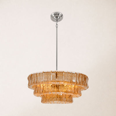 Ondalia Art Glass Round Chandelier
