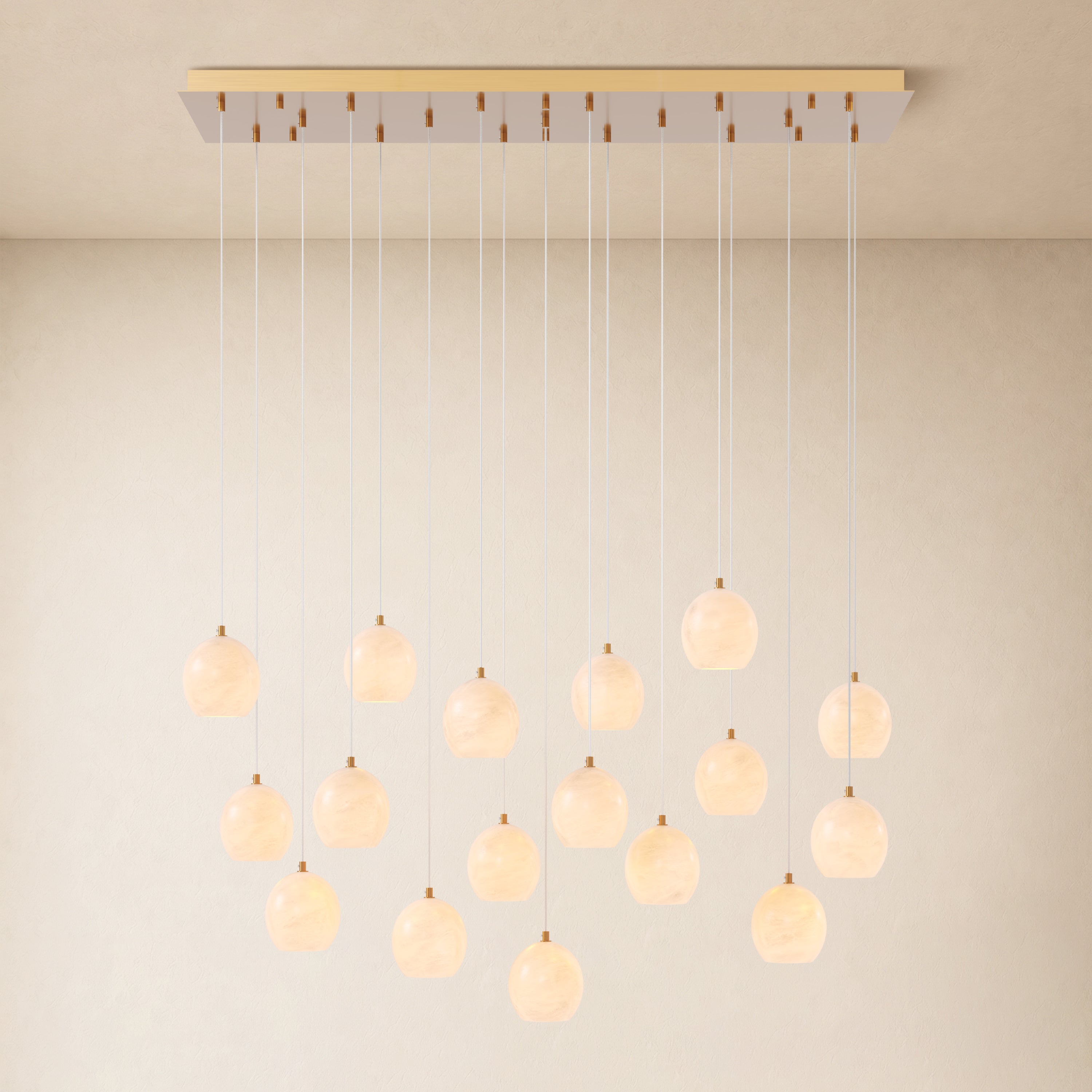 Quorvyn Resin Globe Linear Chandelier 