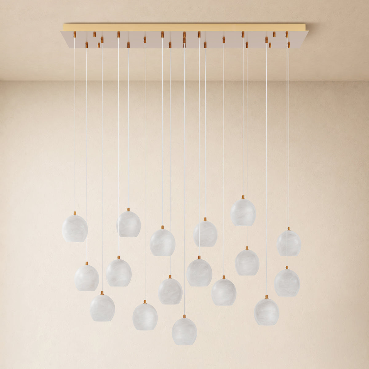 Quorvyn Resin Globe Linear Chandelier 