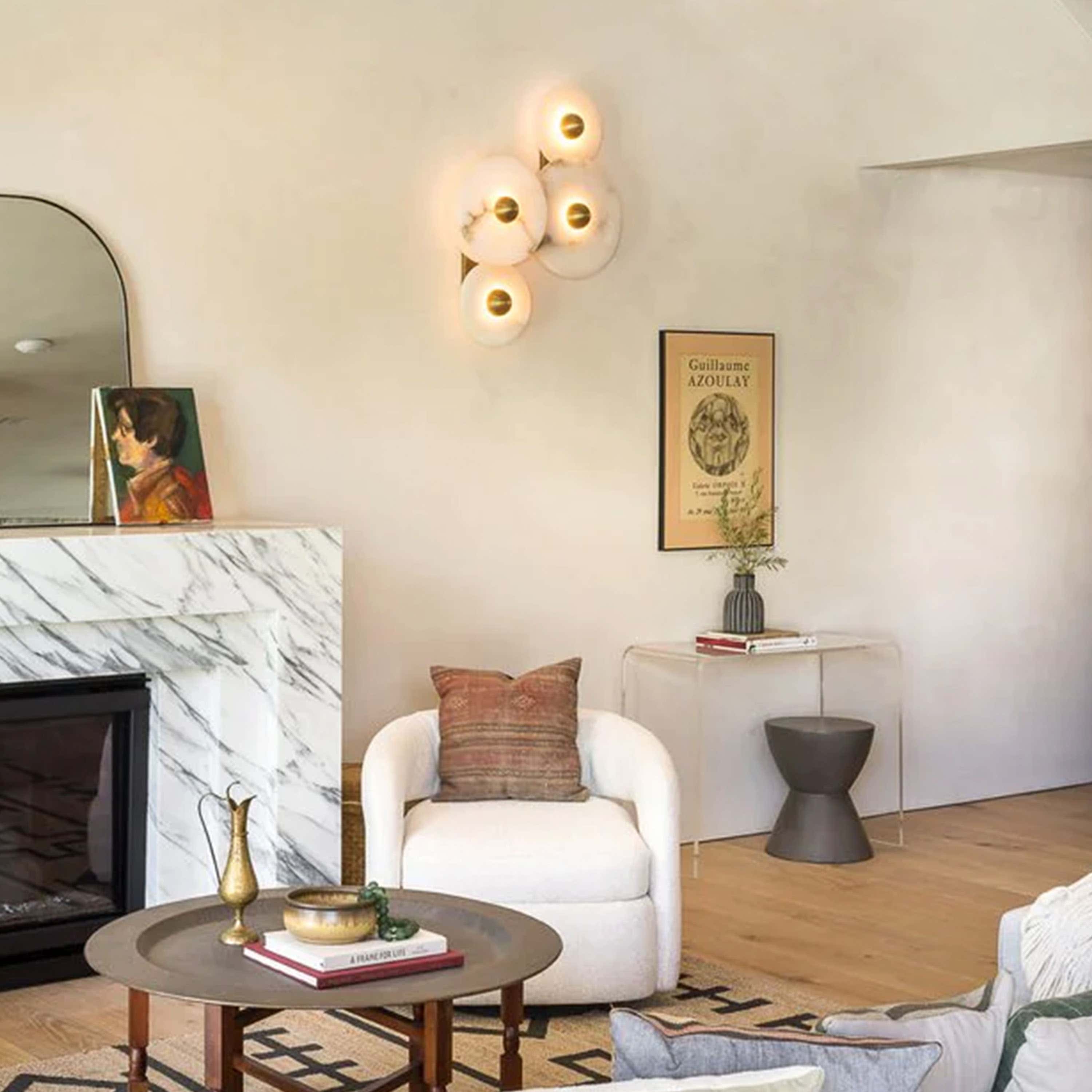 Miles Alabaster Wall Lamp 30cm D